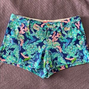 EUC Lilly Pulitzer Turtle Villa Knit Shorts